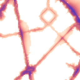 Night-time road noise heatmap for SW1X 8DW