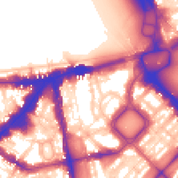 Daytime road noise heatmap for SW1X 8EQ