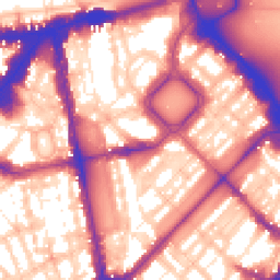Daytime road noise heatmap for SW1X 8HN