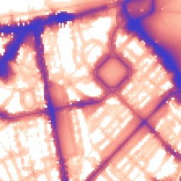 Daytime road noise heatmap for SW1X 8HT