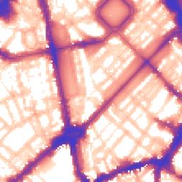 Daytime road noise heatmap for SW1X 8LU