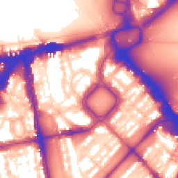 Daytime road noise heatmap for SW1X 8PH