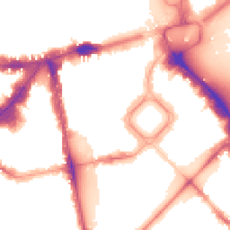 Night-time road noise heatmap for SW1X 8RR