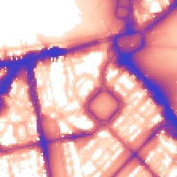 Daytime road noise heatmap for SW1X 8RS
