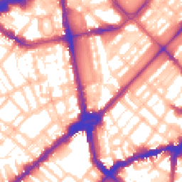 Daytime road noise heatmap for SW1X 9AE