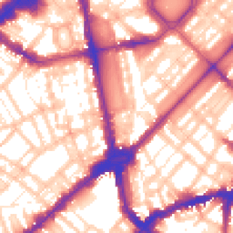 Daytime road noise heatmap for SW1X 9AL