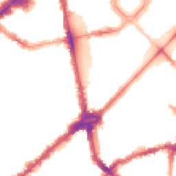 Night-time road noise heatmap for SW1X 9AL