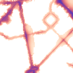 Night-time road noise heatmap for SW1X 9DP