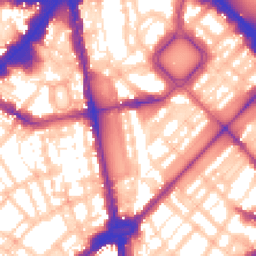 Daytime road noise heatmap for SW1X 9DX