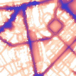 Daytime road noise heatmap for SW1X 9EB