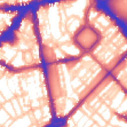 Daytime road noise heatmap for SW1X 9EJ