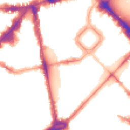 Night-time road noise heatmap for SW1X 9EJ