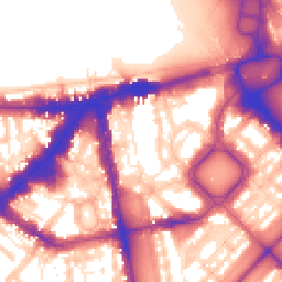 Daytime road noise heatmap for SW1X 9HB