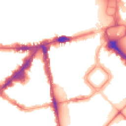 Night-time road noise heatmap for SW1X 9HB