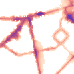 Night-time road noise heatmap for SW1X 9JH