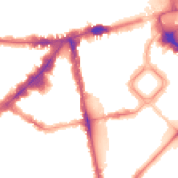 Night-time road noise heatmap for SW1X 9JQ