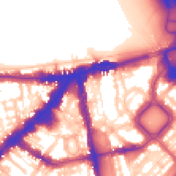 Daytime road noise heatmap for SW1X 9JX