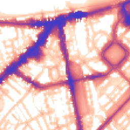 Daytime road noise heatmap for SW1X 9LU