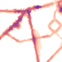 Night-time road noise heatmap for SW1X 9LU