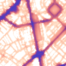 Daytime road noise heatmap for SW1X 9PQ