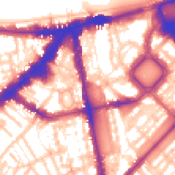Daytime road noise heatmap for SW1X 9PU