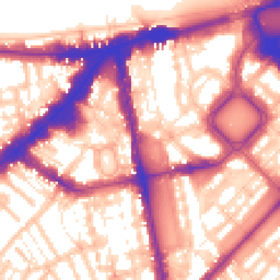 Daytime road noise heatmap for SW1X 9PZ