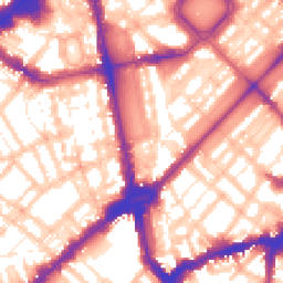 Daytime road noise heatmap for SW1X 9RP