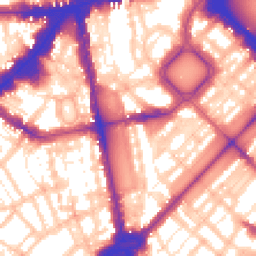 Daytime road noise heatmap for SW1X 9RX