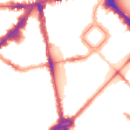 Night-time road noise heatmap for SW1X 9RX