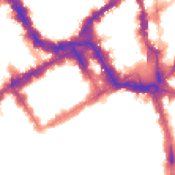 Night-time road noise heatmap for SW1Y 4AE