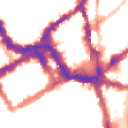 Night-time road noise heatmap for SW1Y 4BP