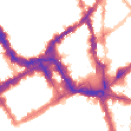 Night-time road noise heatmap for SW1Y 4EA