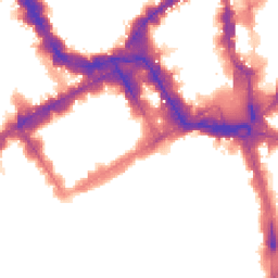 Night-time road noise heatmap for SW1Y 4JR