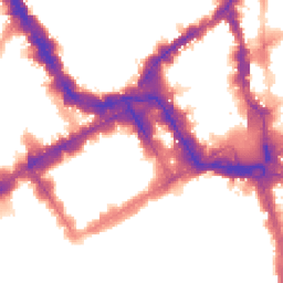 Night-time road noise heatmap for SW1Y 4LR