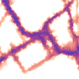 Night-time road noise heatmap for SW1Y 4NB