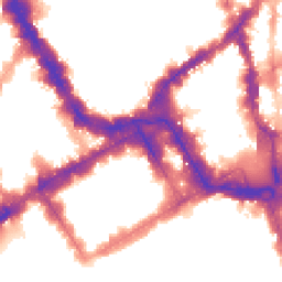 Night-time road noise heatmap for SW1Y 4NQ