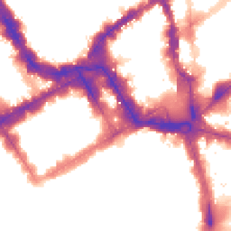 Night-time road noise heatmap for SW1Y 4QN