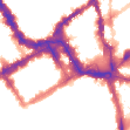 Night-time road noise heatmap for SW1Y 4QU