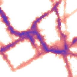 Night-time road noise heatmap for SW1Y 4RP