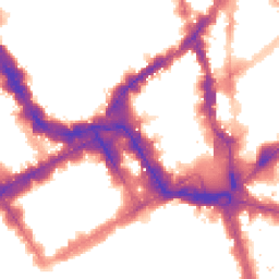 Night-time road noise heatmap for SW1Y 4SP