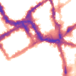 Night-time road noise heatmap for SW1Y 4TE