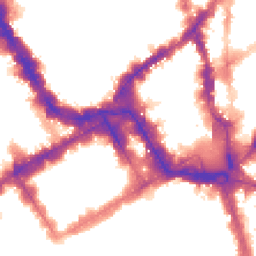Night-time road noise heatmap for SW1Y 4UF