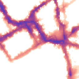 Night-time road noise heatmap for SW1Y 4UY