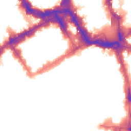 Night-time road noise heatmap for SW1Y 5AD