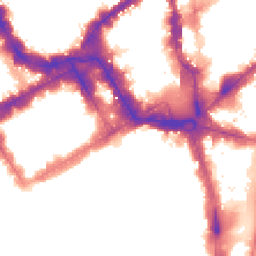Night-time road noise heatmap for SW1Y 5EA