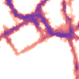 Night-time road noise heatmap for SW1Y 5LU