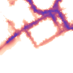 Night-time road noise heatmap for SW1Y 6AB