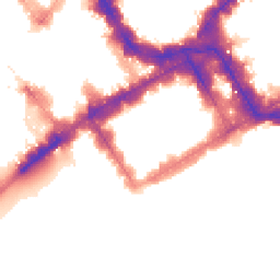 Night-time road noise heatmap for SW1Y 6DE