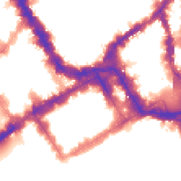 Night-time road noise heatmap for SW1Y 6HR