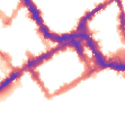 Night-time road noise heatmap for SW1Y 6LA